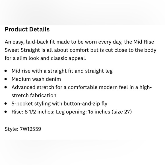 Mid Rise Sweet Straight Lucky Brand Jeans NWT - Picture 3 of 11